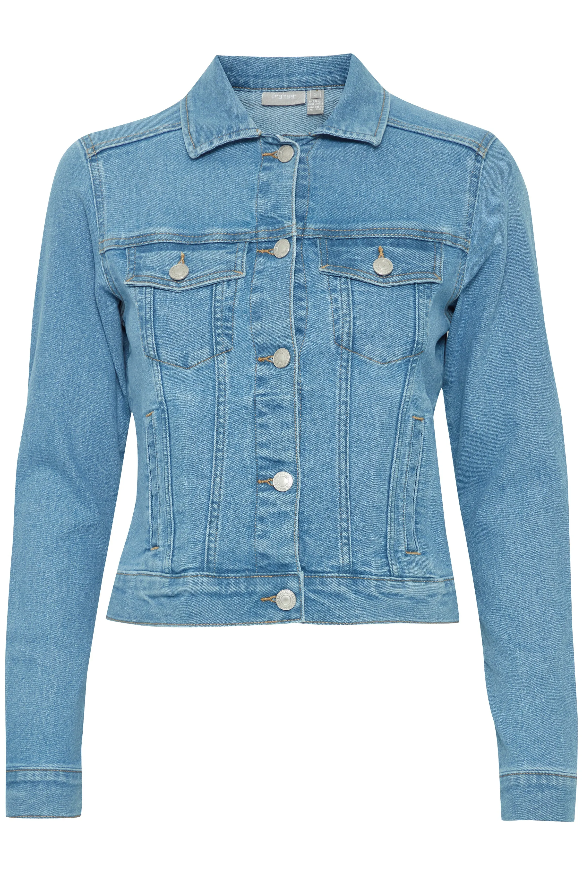 Fransa FXDenima jacket light blue denim