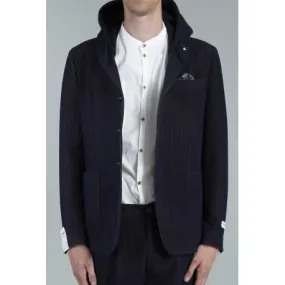 GIACCA BLAZER CON CAPPUCCIO, BLU