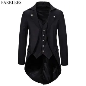 Gothic Victorian Tailcoat Jacket Steampunk Medieval Cosplay Costume