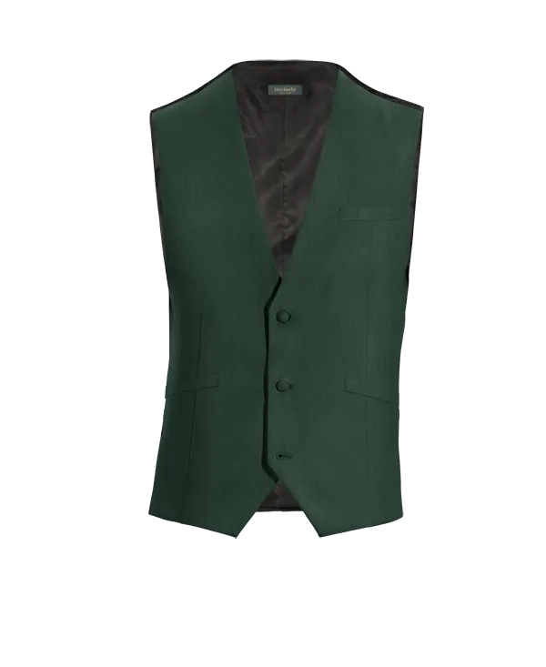 Green 3-buttons Waistcoat