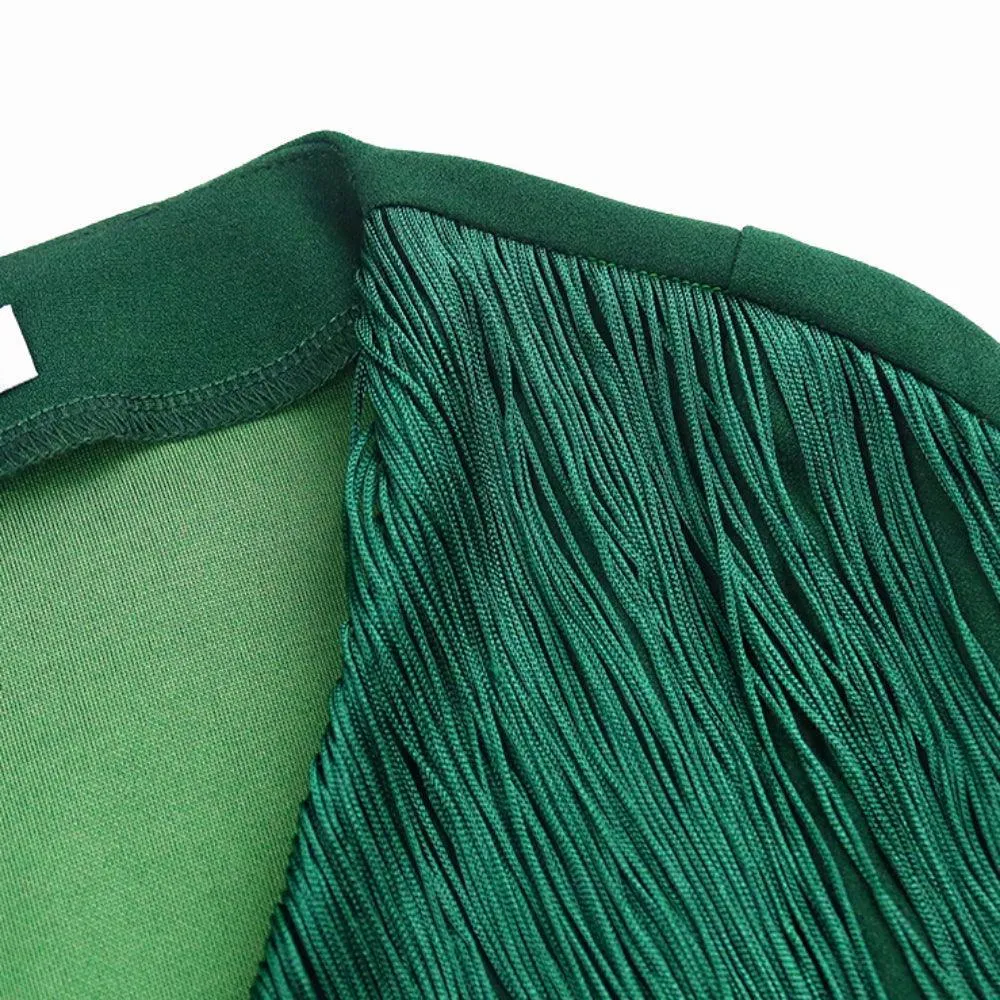 Green Tassel Party Dress