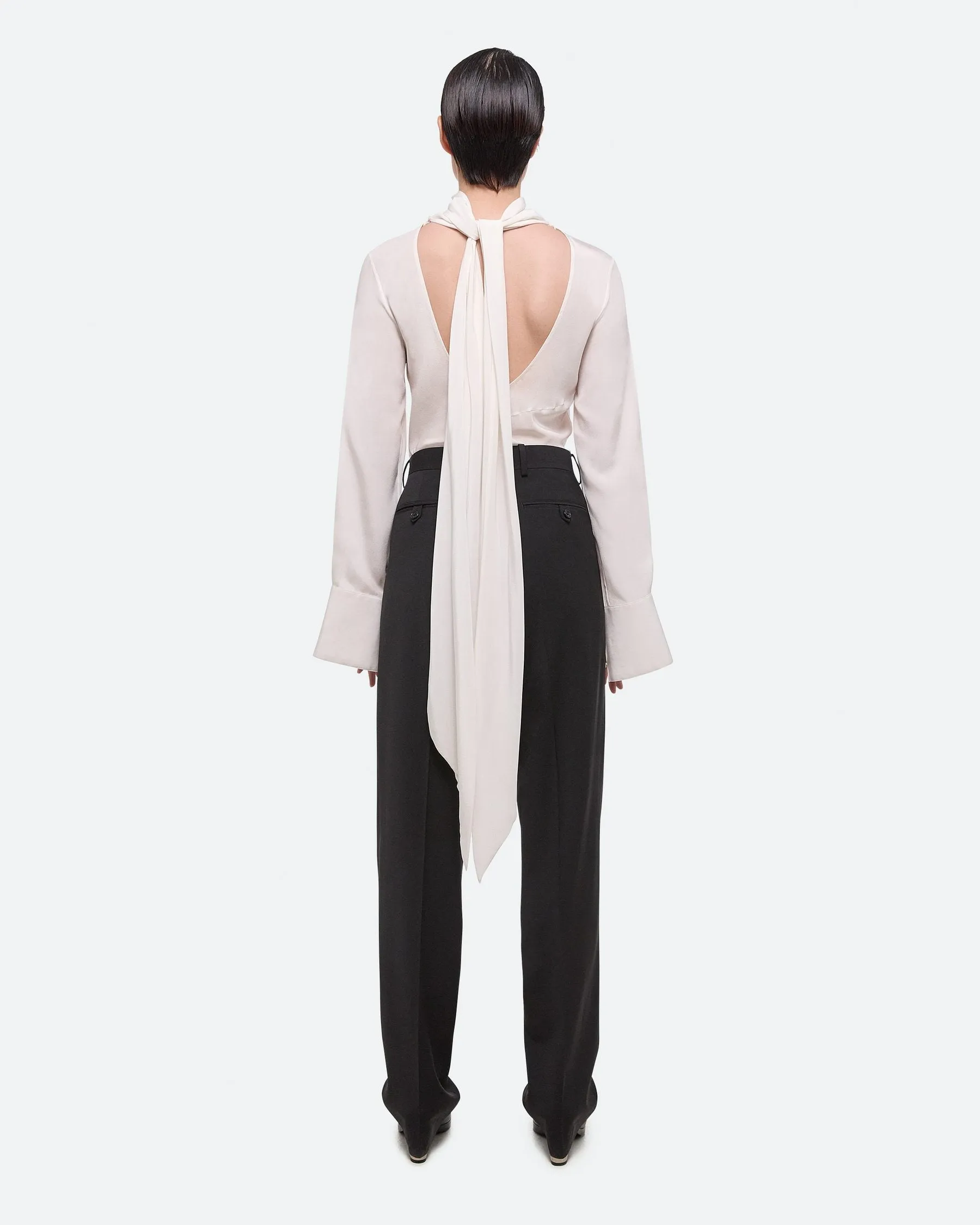 Helmut Lang Scarf Top in White