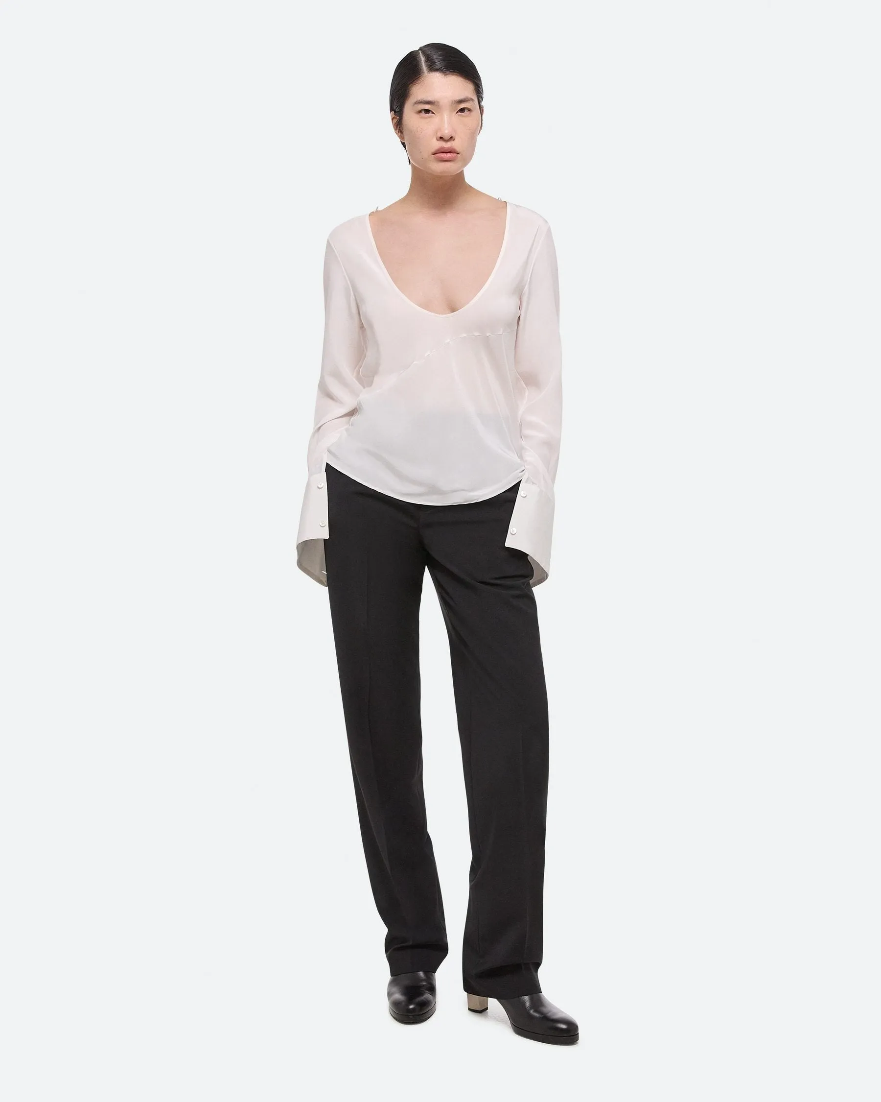 Helmut Lang Scarf Top in White