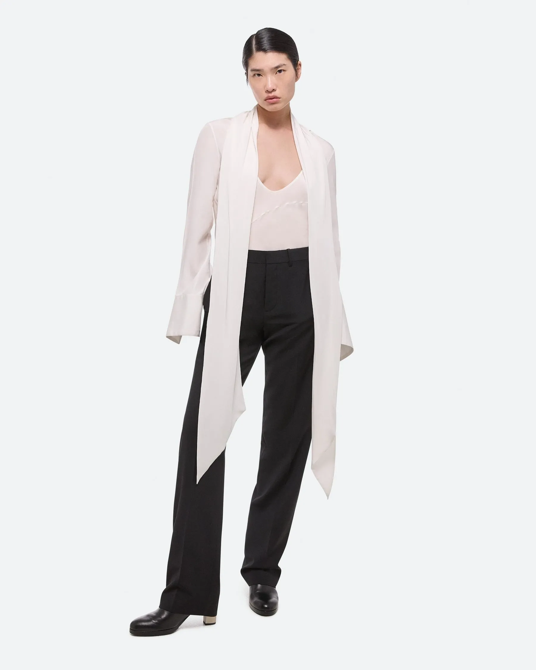 Helmut Lang Scarf Top in White