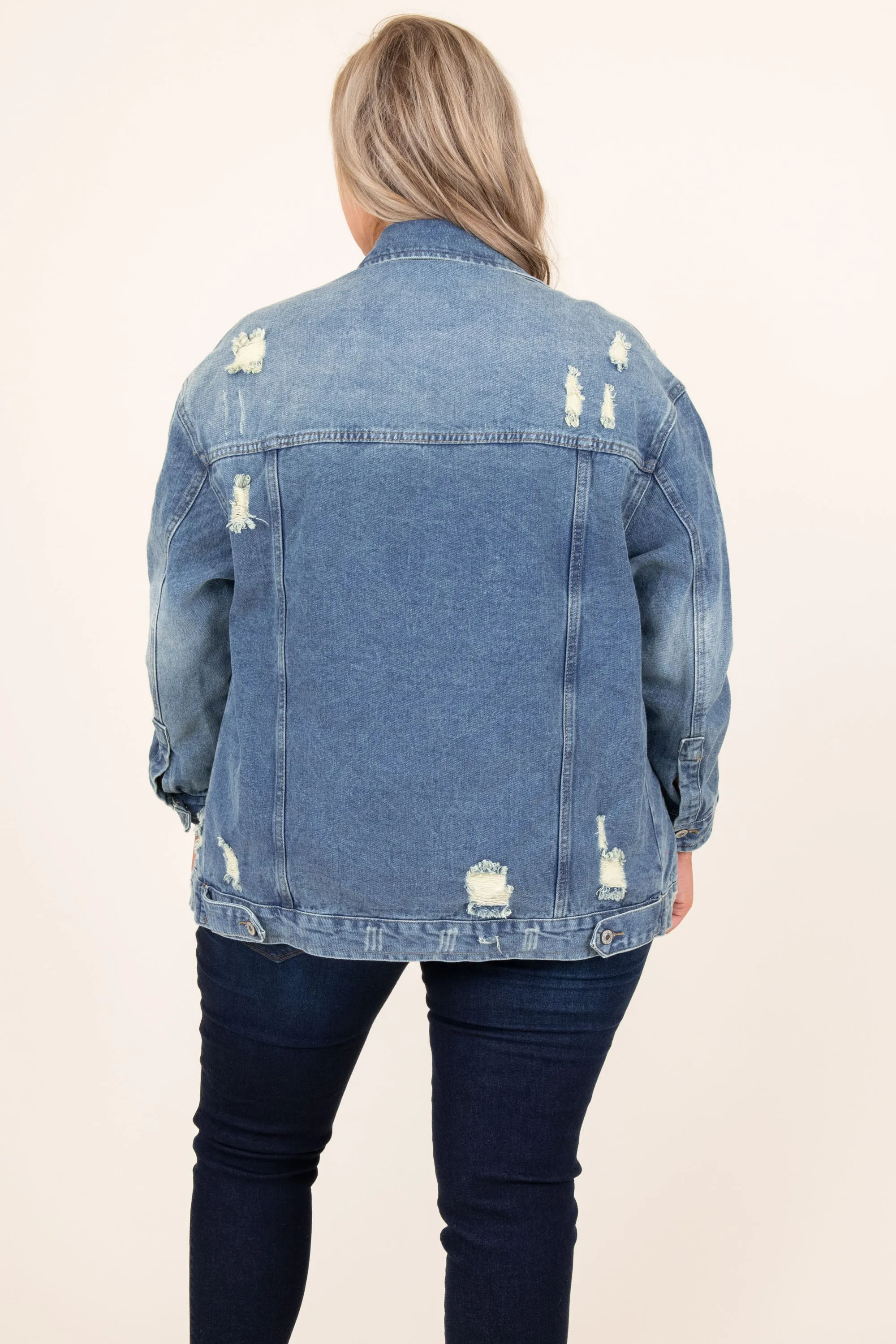 Hollywood Hills Denim Jacket, Medium Wash