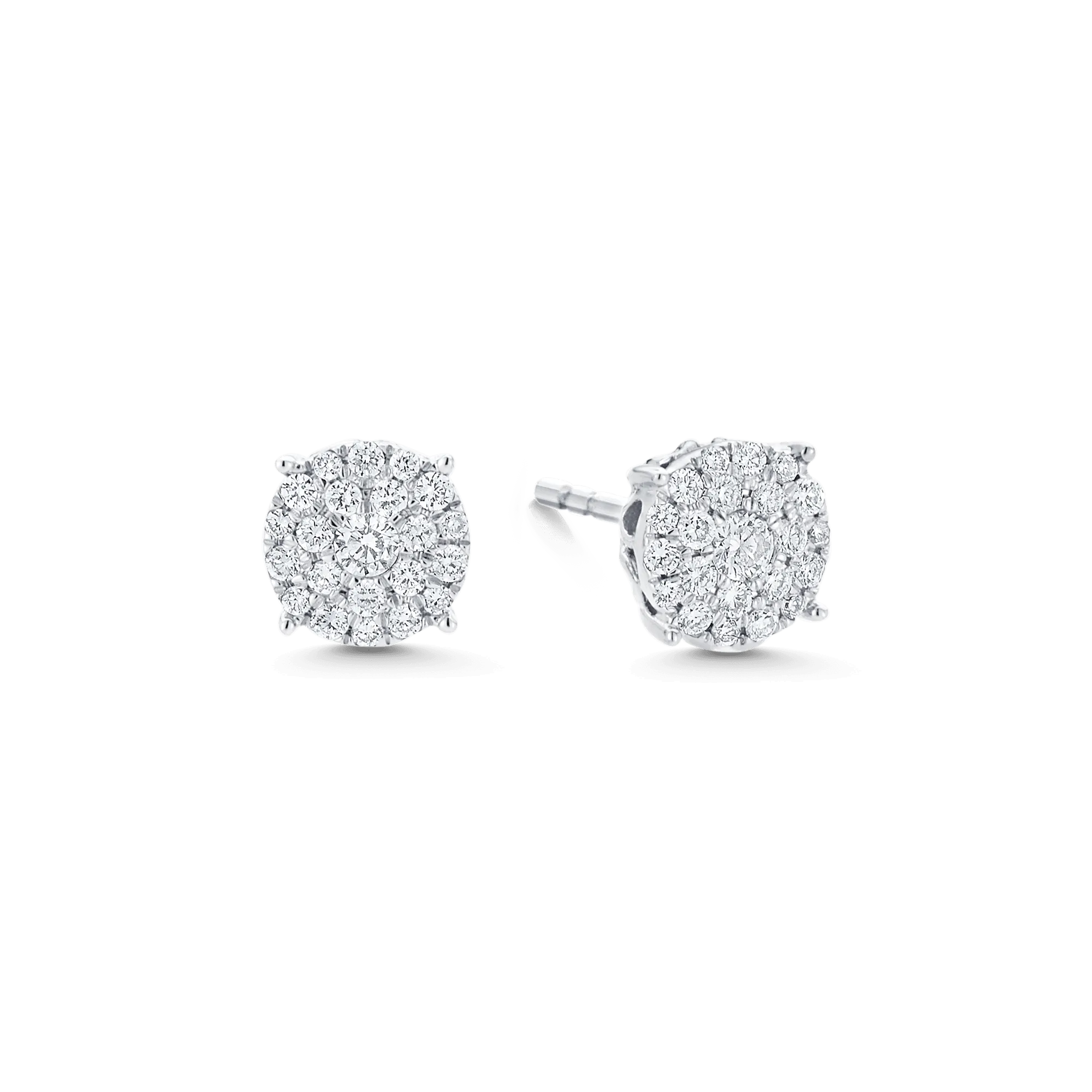 Illusion Round Cut Diamond Studs