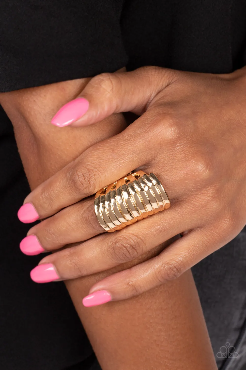 Imperial Glory - Gold ~ Paparazzi Ring