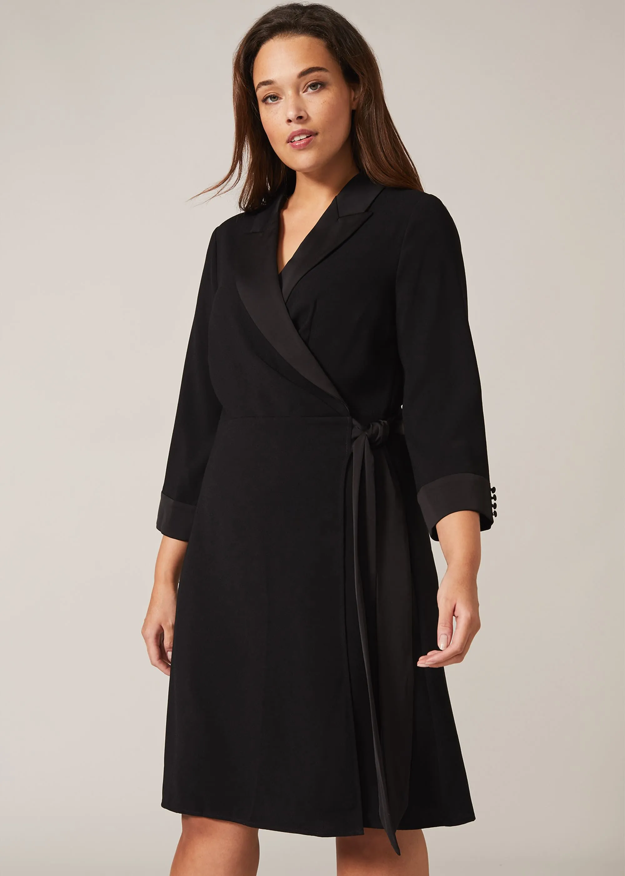 Iris Tuxedo Wrap Dress