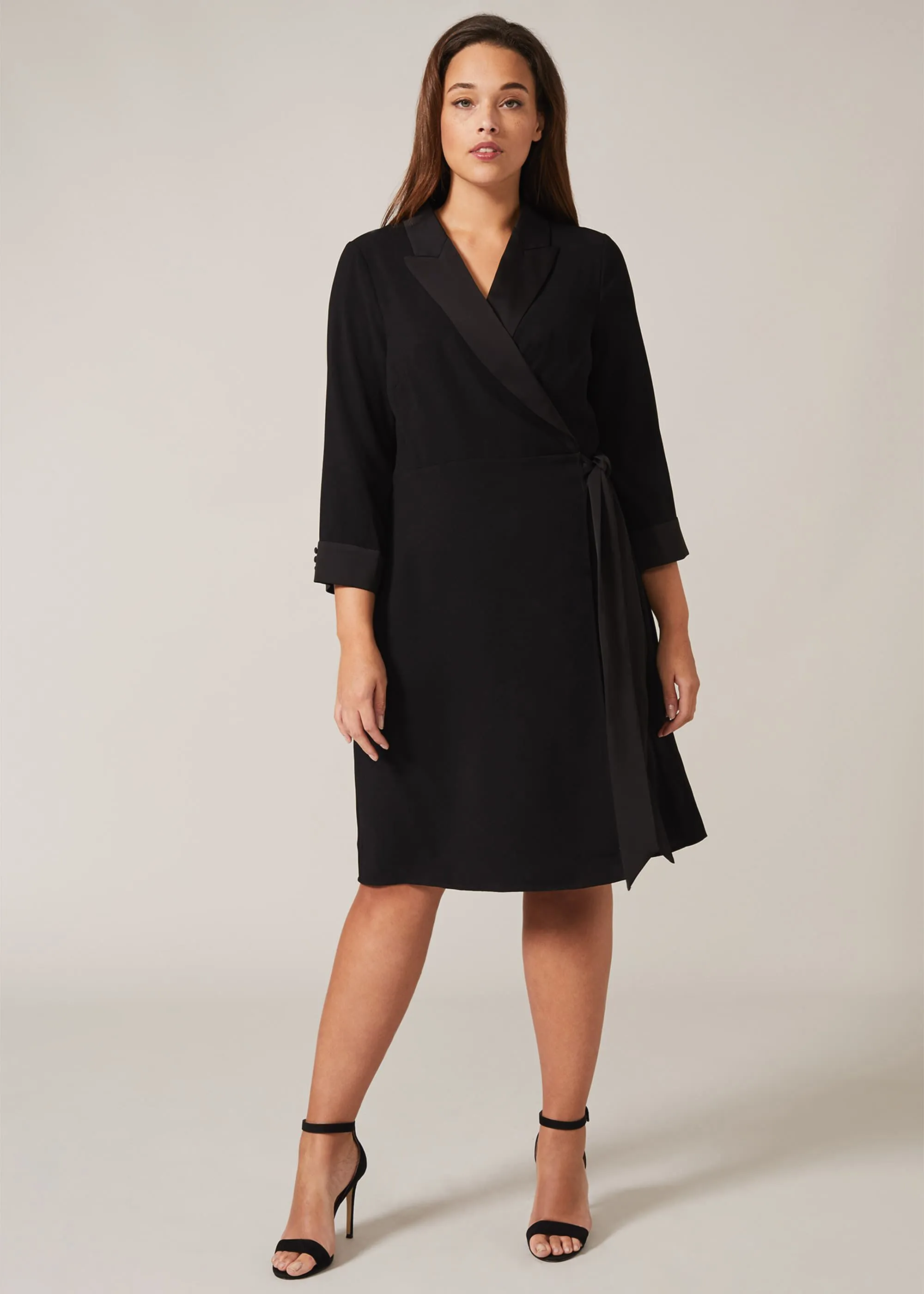 Iris Tuxedo Wrap Dress