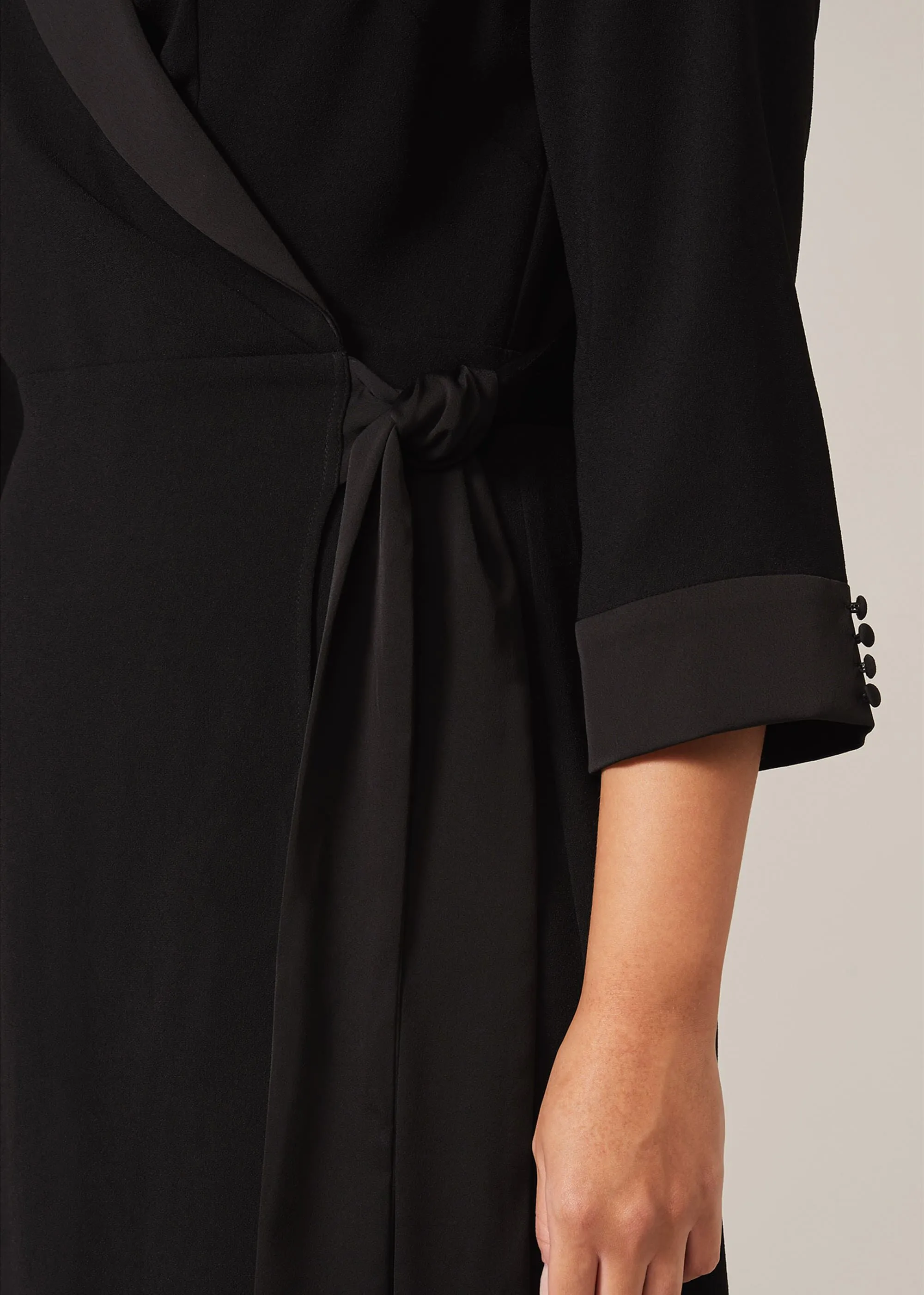 Iris Tuxedo Wrap Dress