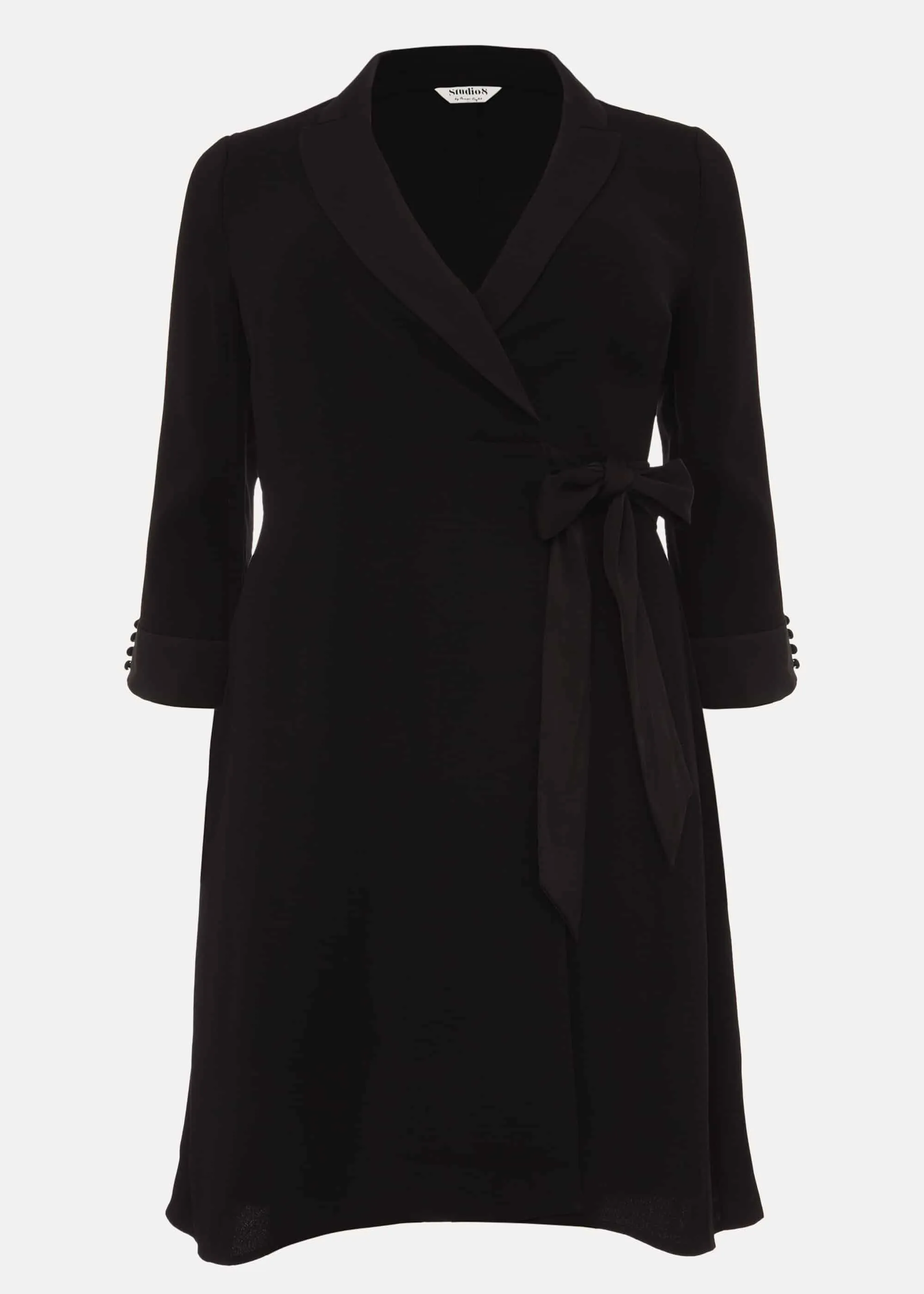 Iris Tuxedo Wrap Dress