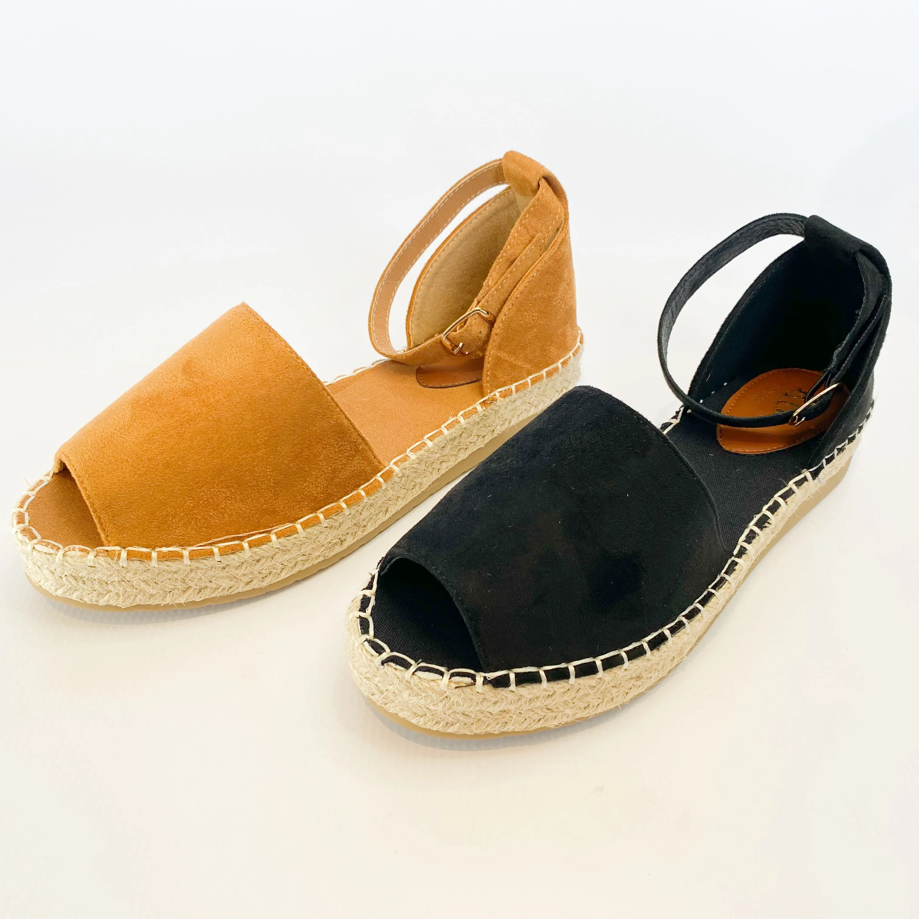 KG black suede espadrille platform