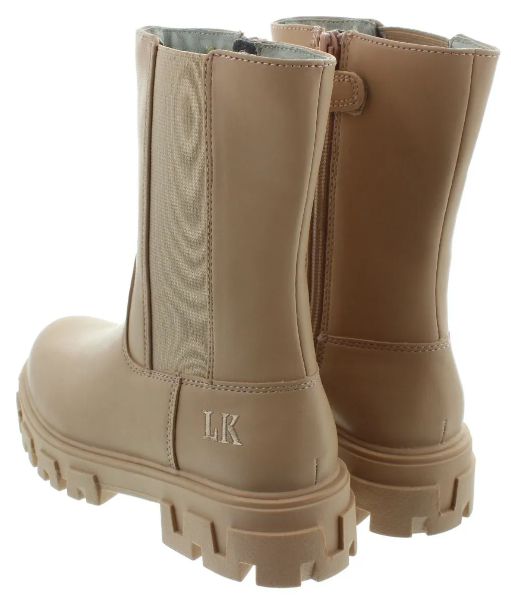 LELLI KELLY Kids LK2310 Rachele Calf Boots In Beige