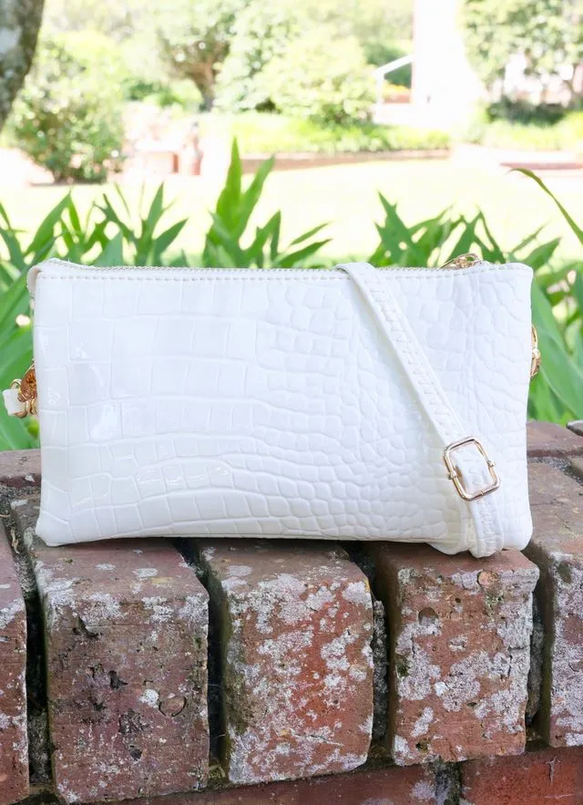 Liz Custom Collection Crossbody Bag Ivory Patent