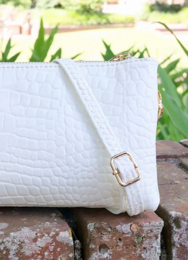 Liz Custom Collection Crossbody Bag Ivory Patent