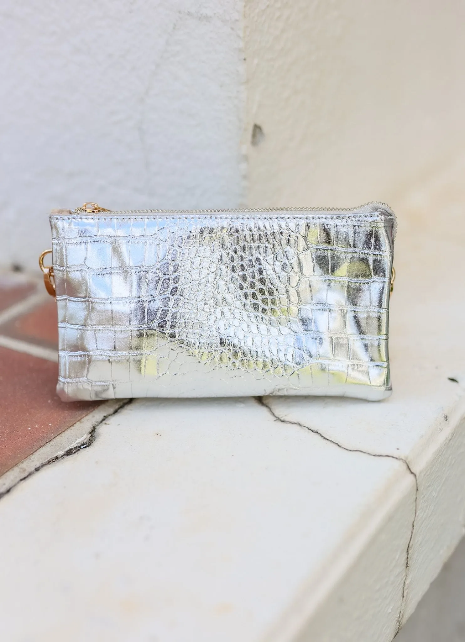 Liz Custom Collection Crossbody Bag Platinum