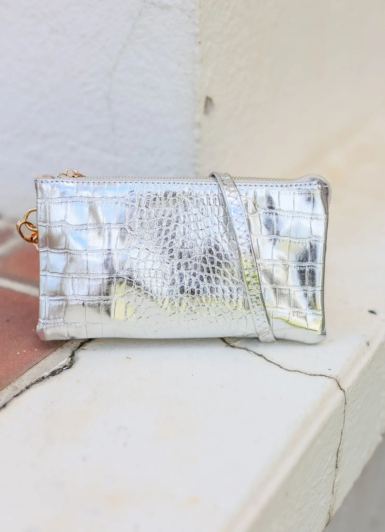 Liz Custom Collection Crossbody Bag Platinum