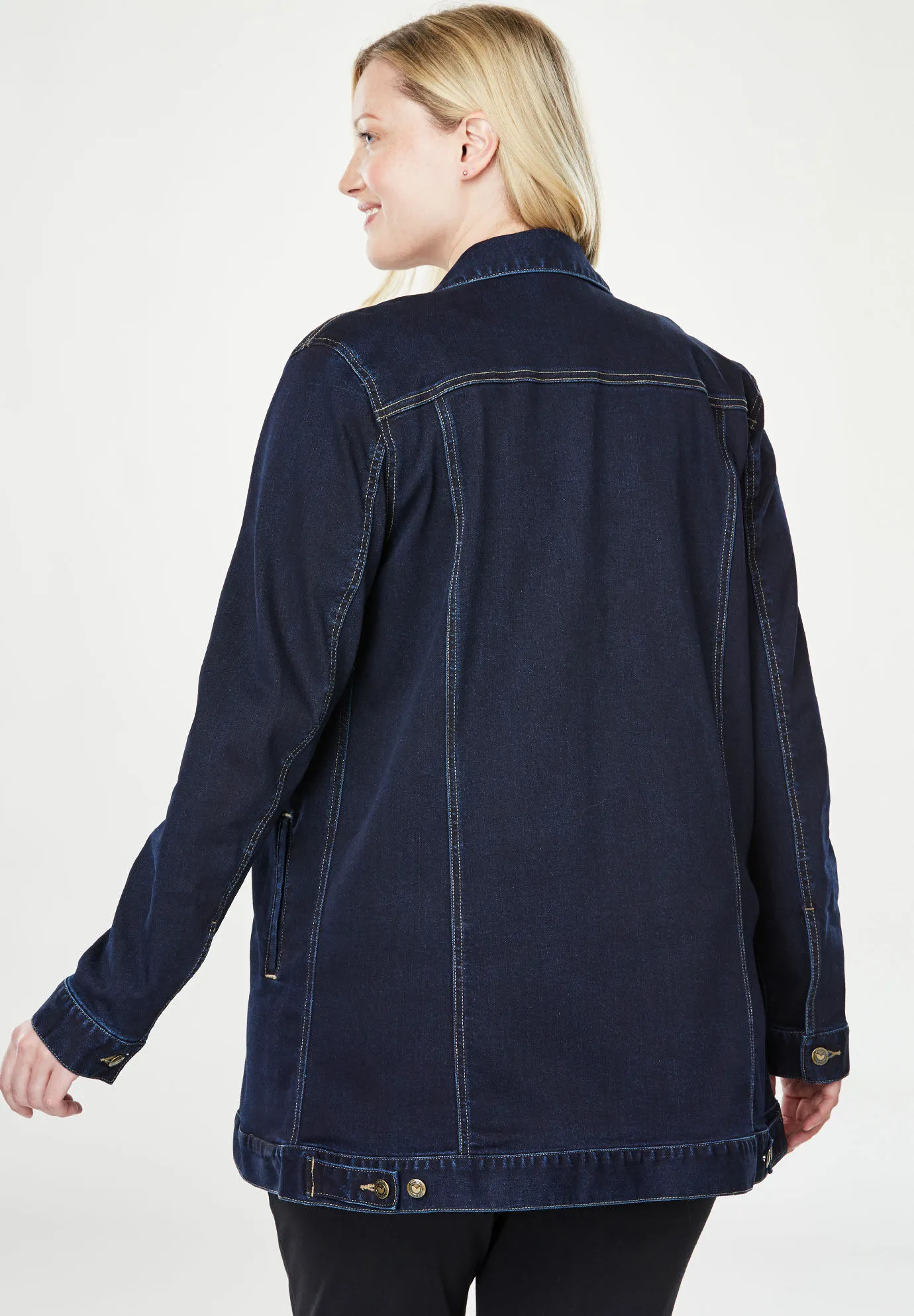 Long Stretch Denim Jacket