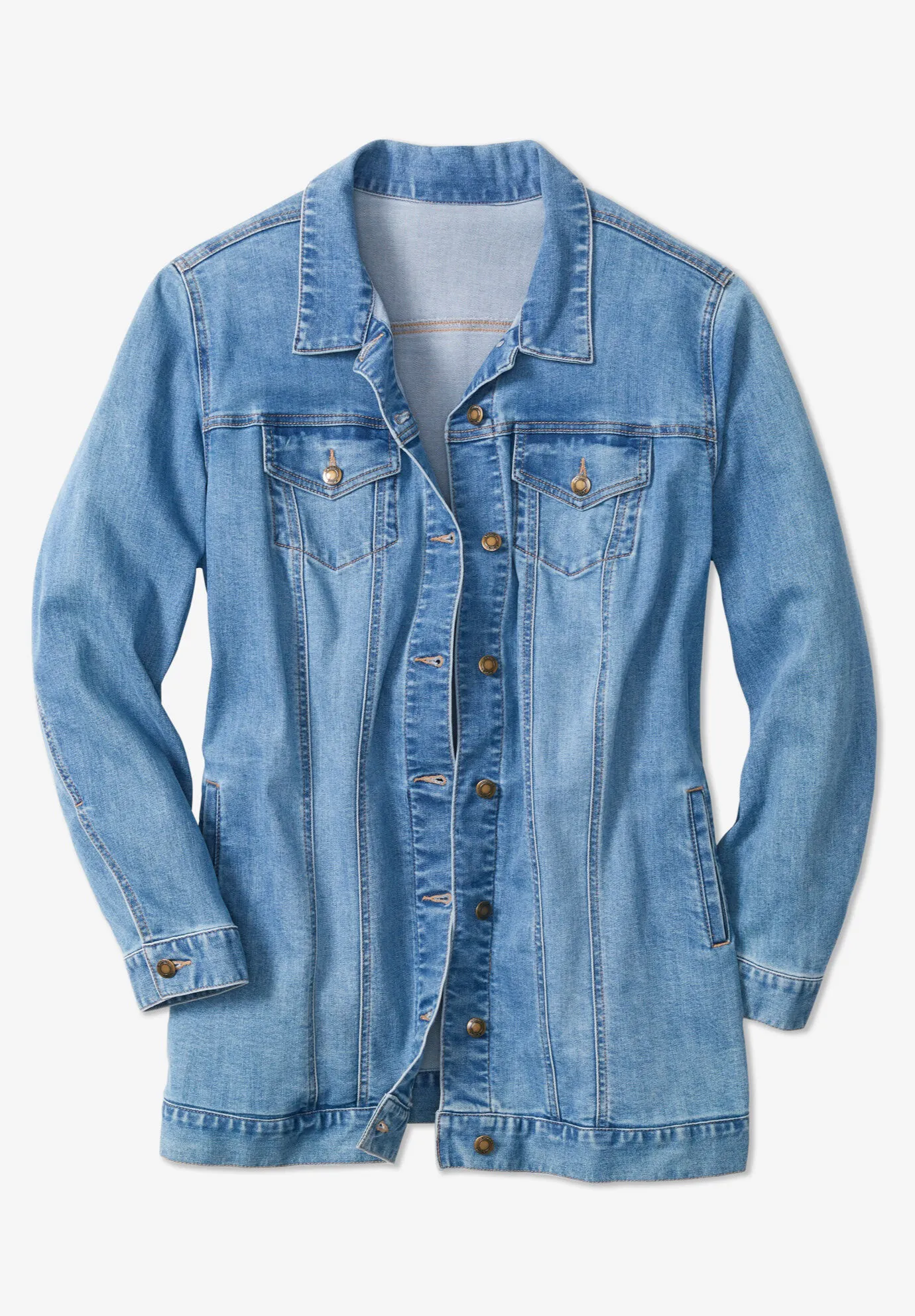 Long Stretch Denim Jacket