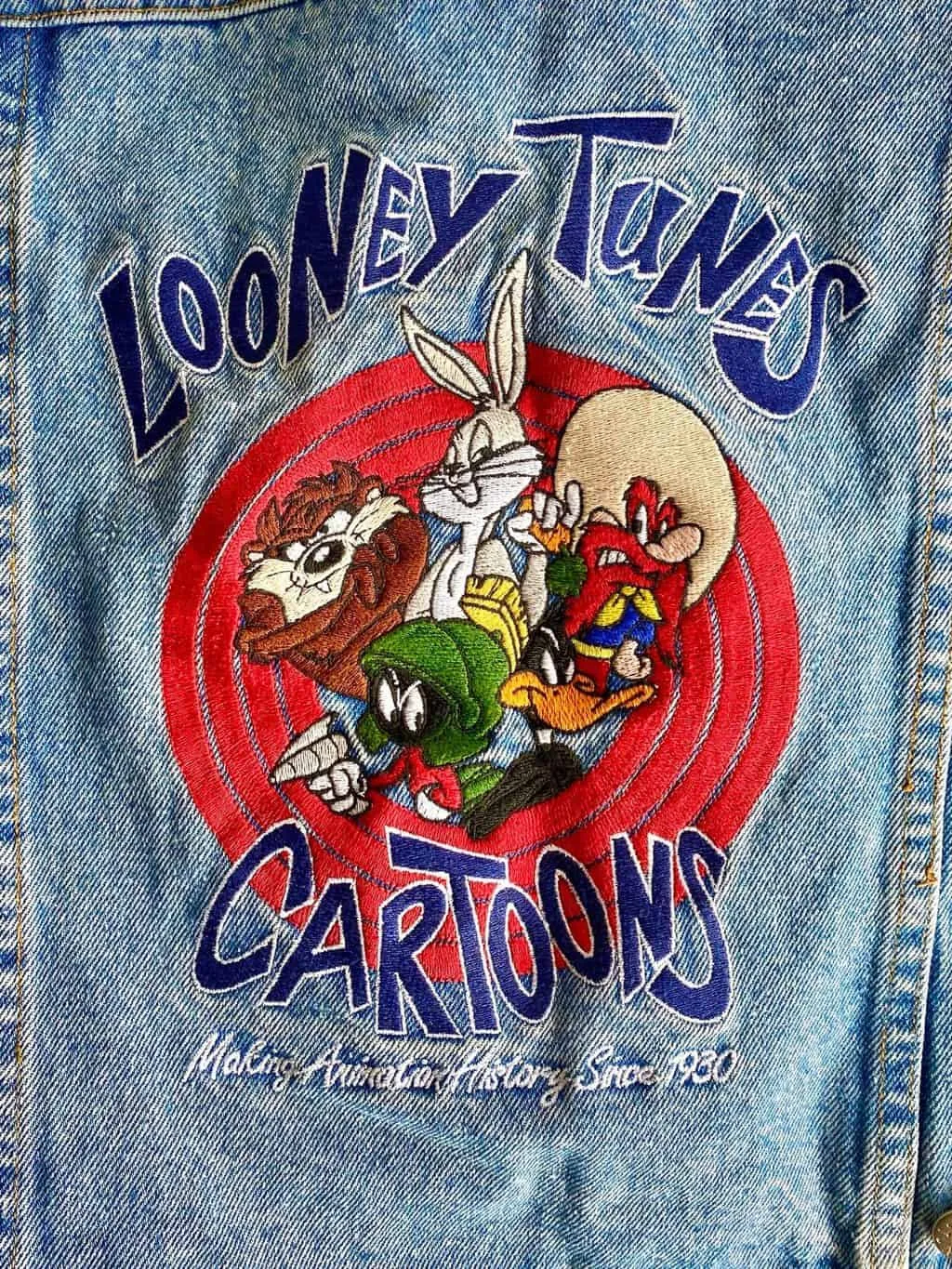 Looney Tunes denim sleeveless waistcoat by Warner Bros – Small