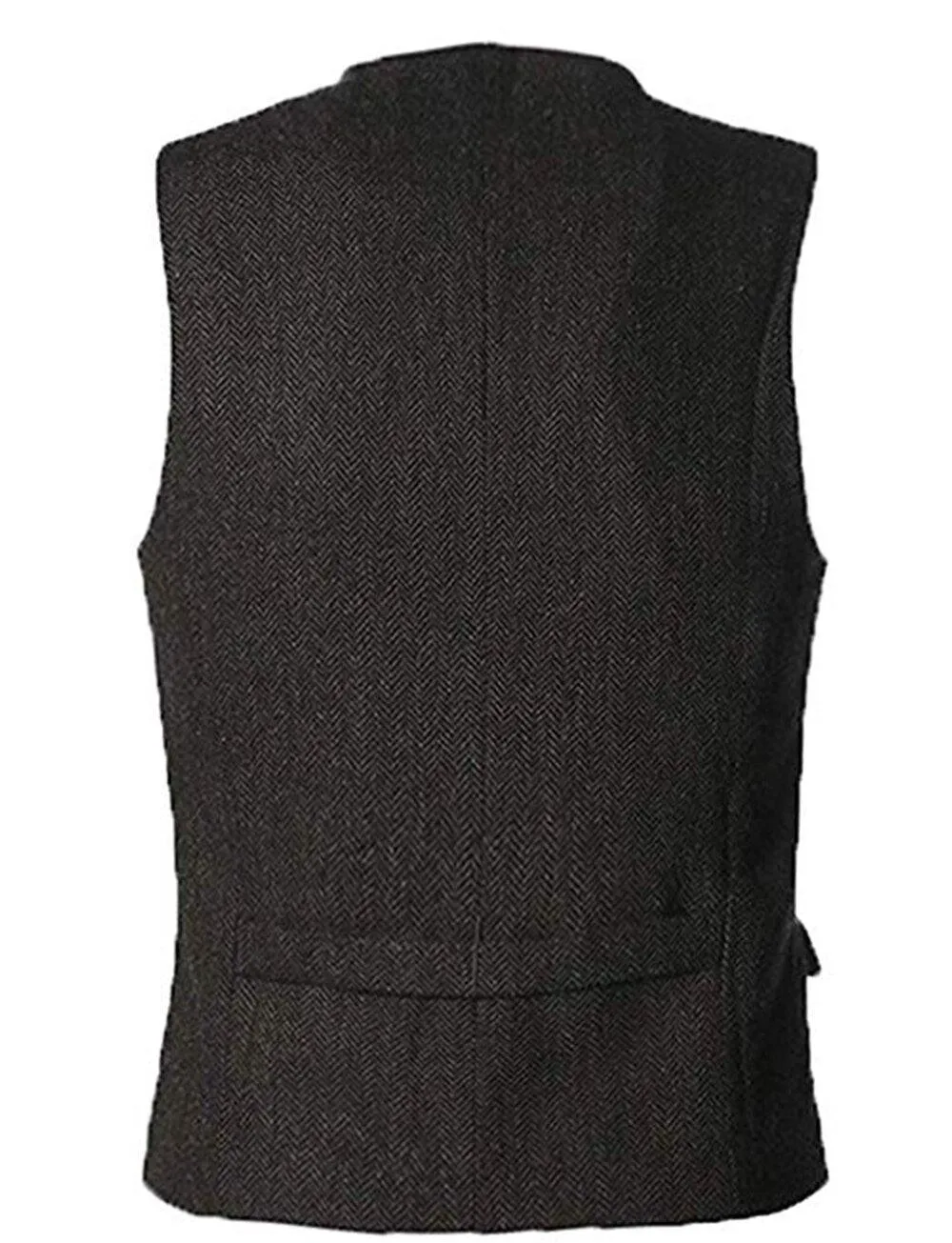 Make a Statement with V-Neck Suit Vests - Fashionable and Formal Herringbone Dress Waistcoats for Business and More