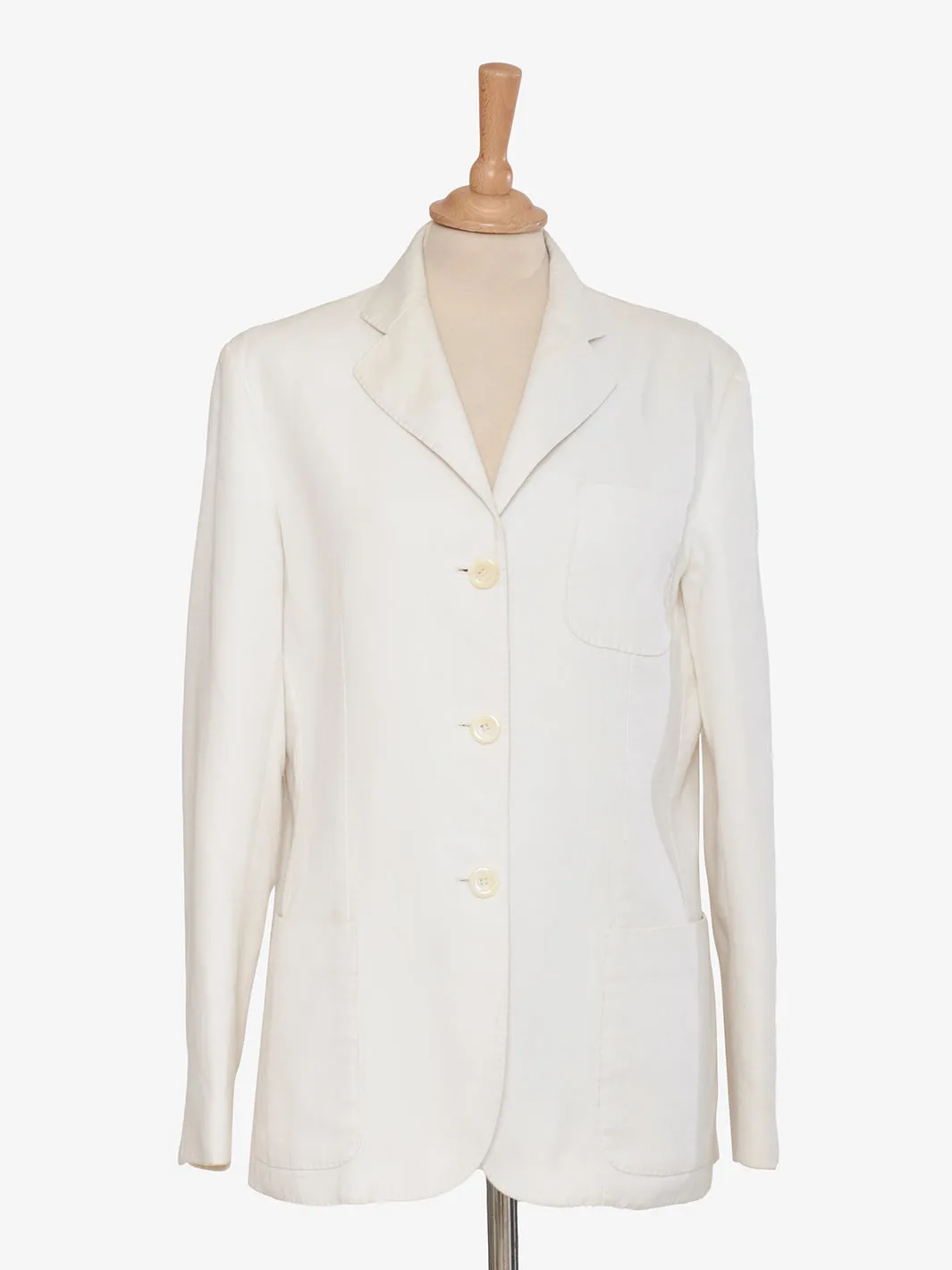 Malo White Cotton Jacket