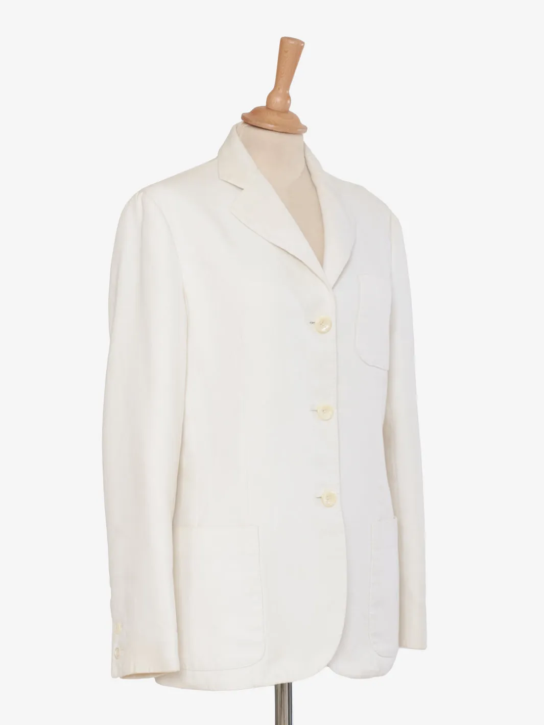 Malo White Cotton Jacket