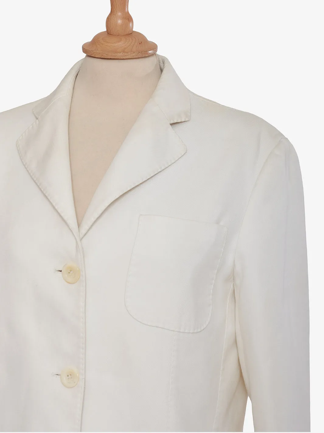 Malo White Cotton Jacket