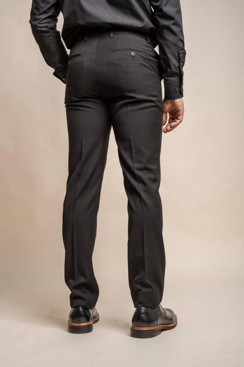 Marco Black Regular Three Piece Slim Fit Suit