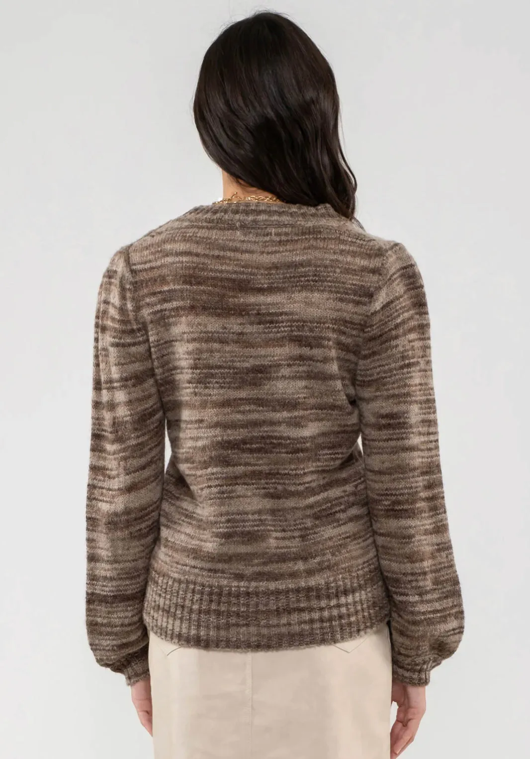 Meadow Melodies Marled Knit Sweater