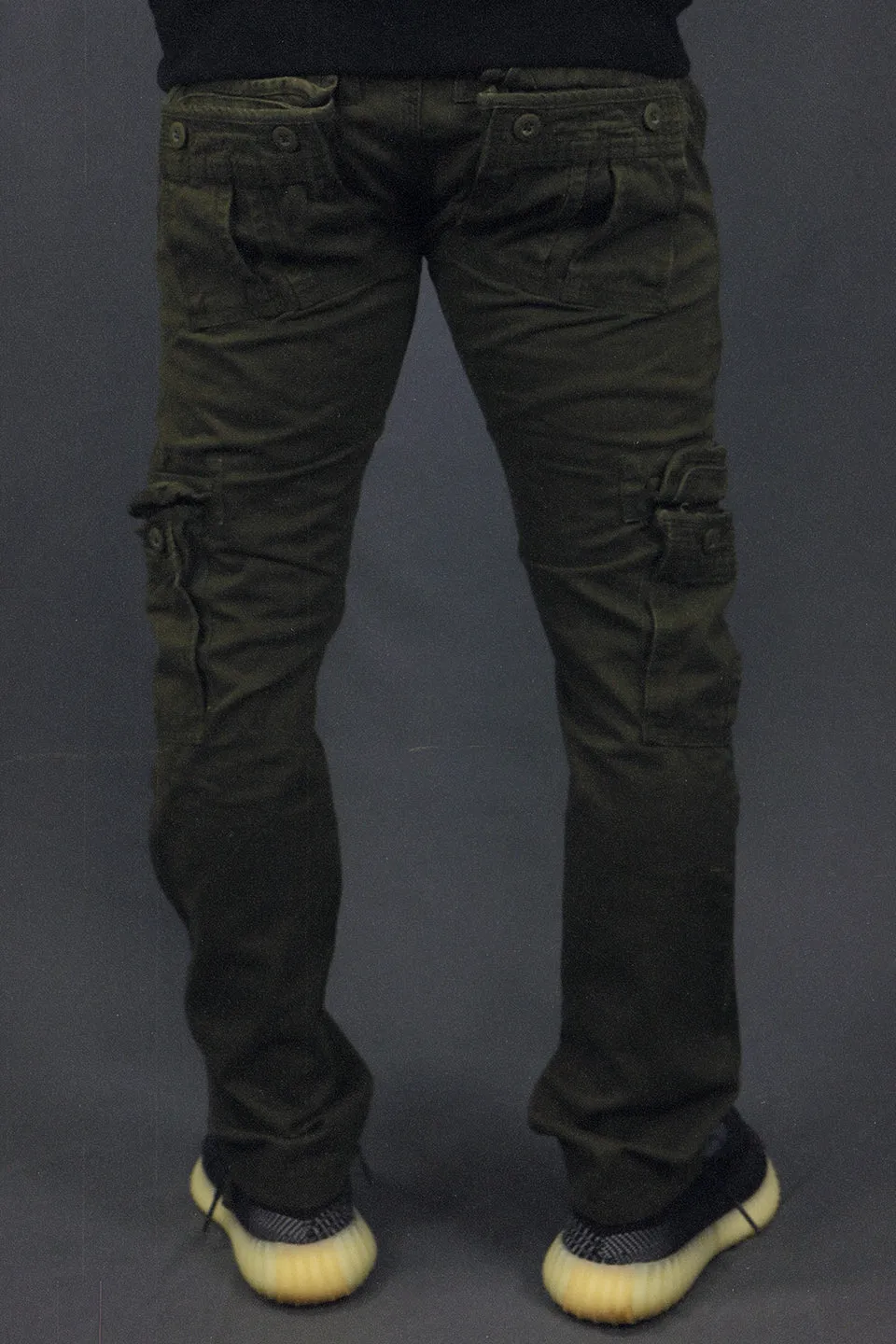 Men's Army Green Combat Pants Six Pocket Cargo Pants To Match Sneakers | Army Green