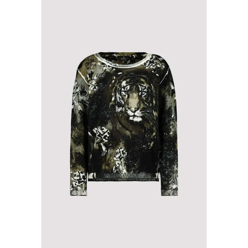 MONARI TIGER AND FLOWER SWEATER