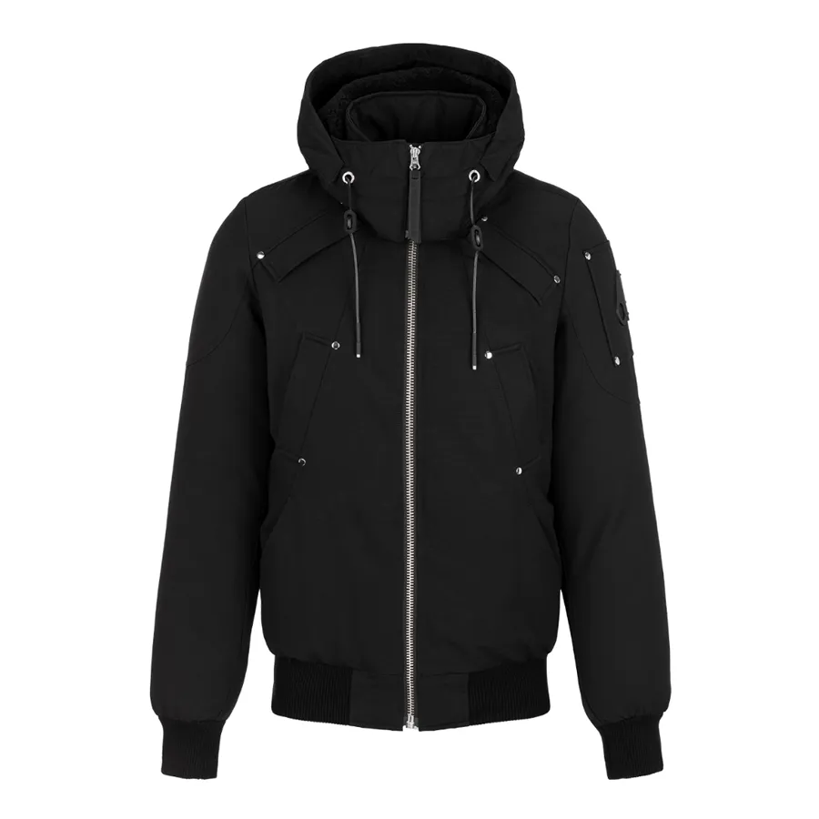 Moose Knuckles - Biencourt Bomber Jacket in Black & Black Sherpa