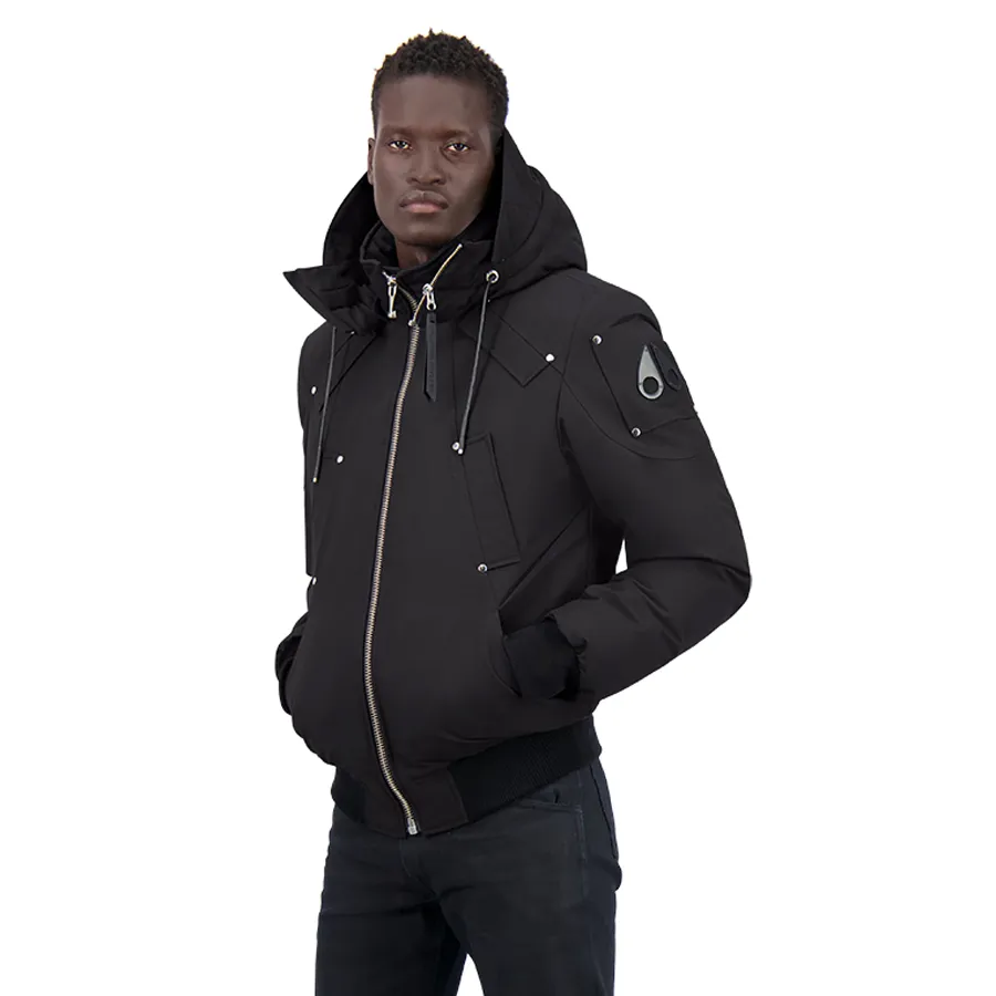 Moose Knuckles - Biencourt Bomber Jacket in Black & Black Sherpa