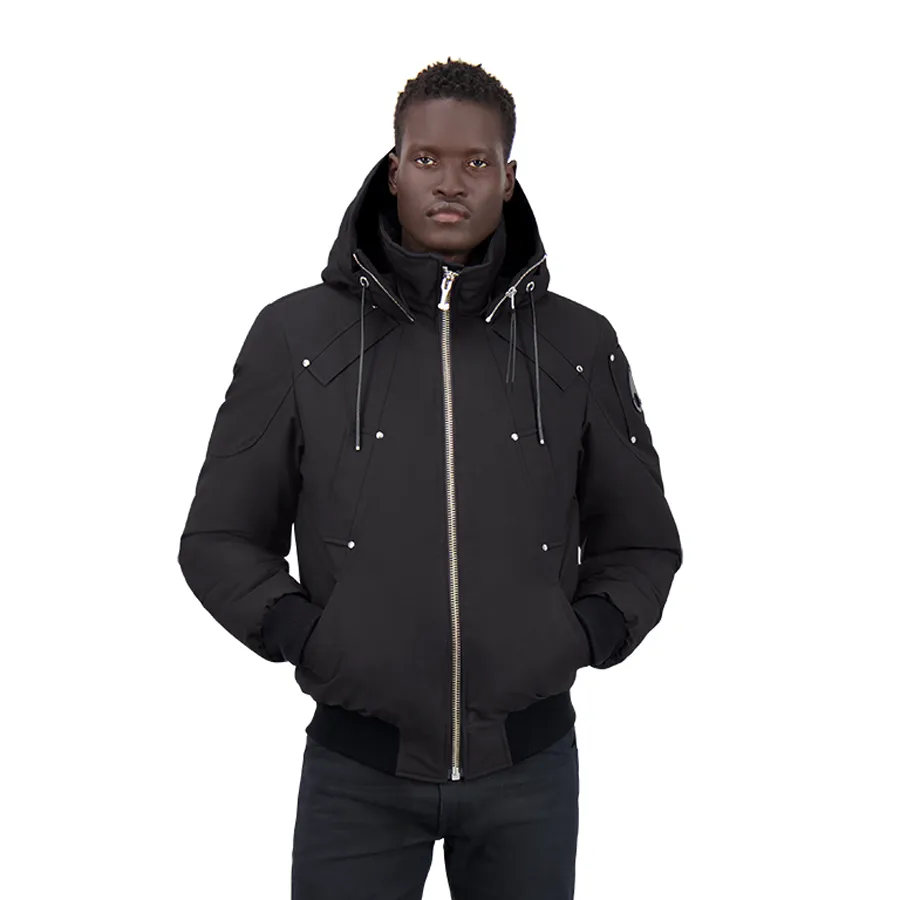 Moose Knuckles - Biencourt Bomber Jacket in Black & Black Sherpa