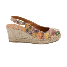 Multicolor peep toe wedge espadrille for Women - Carol-DM