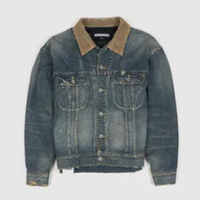 Neighborhood Distressed Storm Rider Denim Jacket