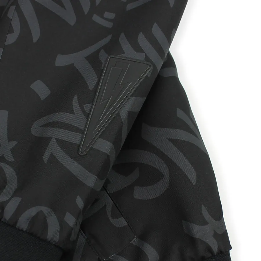 Neil Barrett - Reversible Lightning/Graffiti Print Bomber Jacket