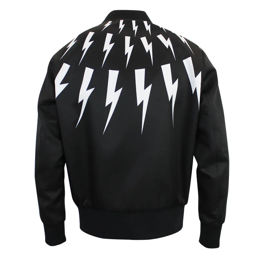 Neil Barrett - Reversible Lightning/Graffiti Print Bomber Jacket