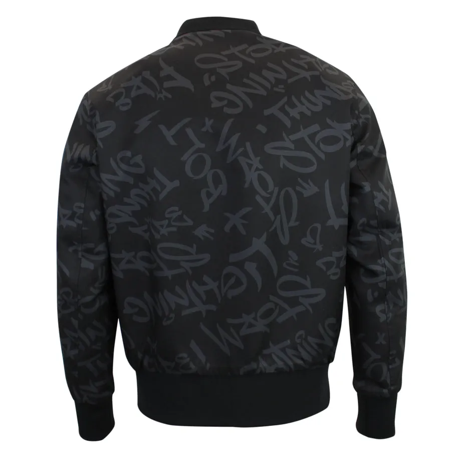 Neil Barrett - Reversible Lightning/Graffiti Print Bomber Jacket