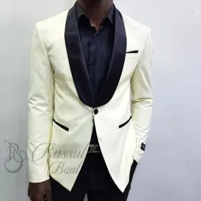 Off White Men's Tuxedo with Single Button