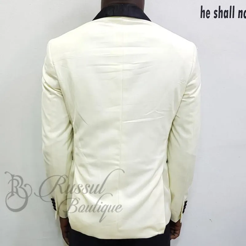 Off White Men's Tuxedo with Single Button