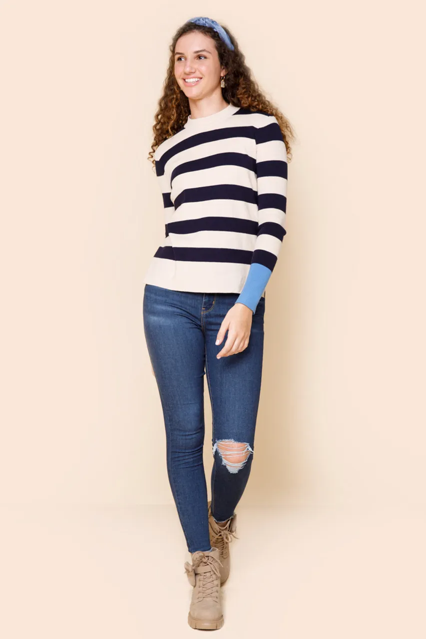 Paula Stripe Long Sleeve Sweater