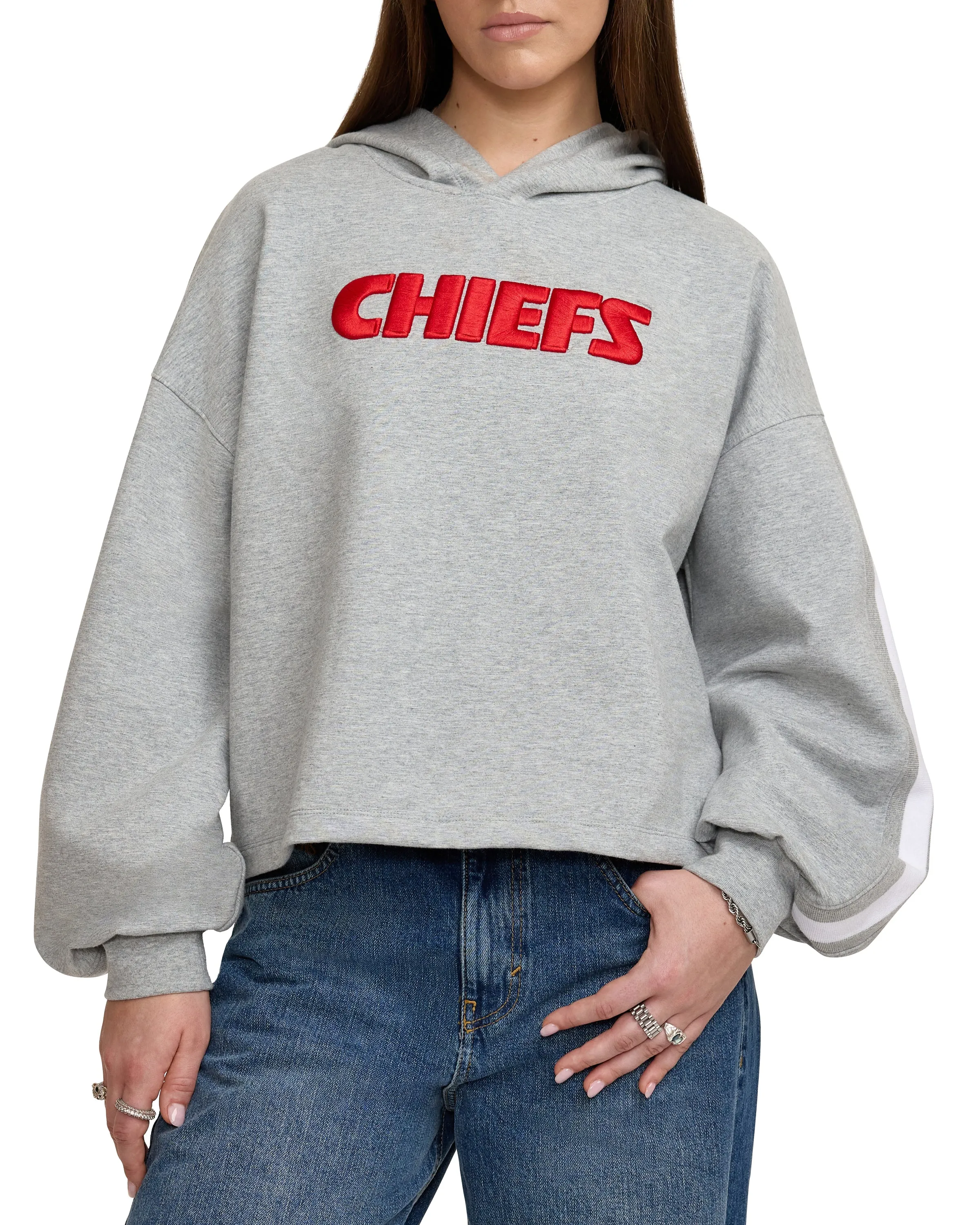 Philadelphia Eagles Gray Logo Select Women's Hoodie