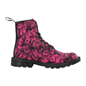 Pink Grunge Money Women's Boots