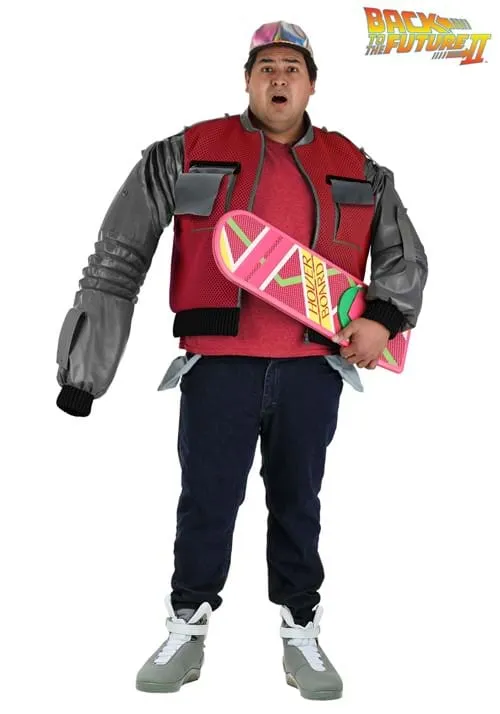 Plus Size Men's Authentic Marty McFly Jacket Costume from Back to the Future