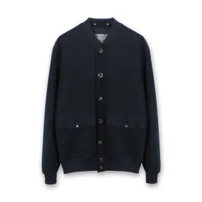 Private White VC - Moleskin Bomber Jacket in Navy