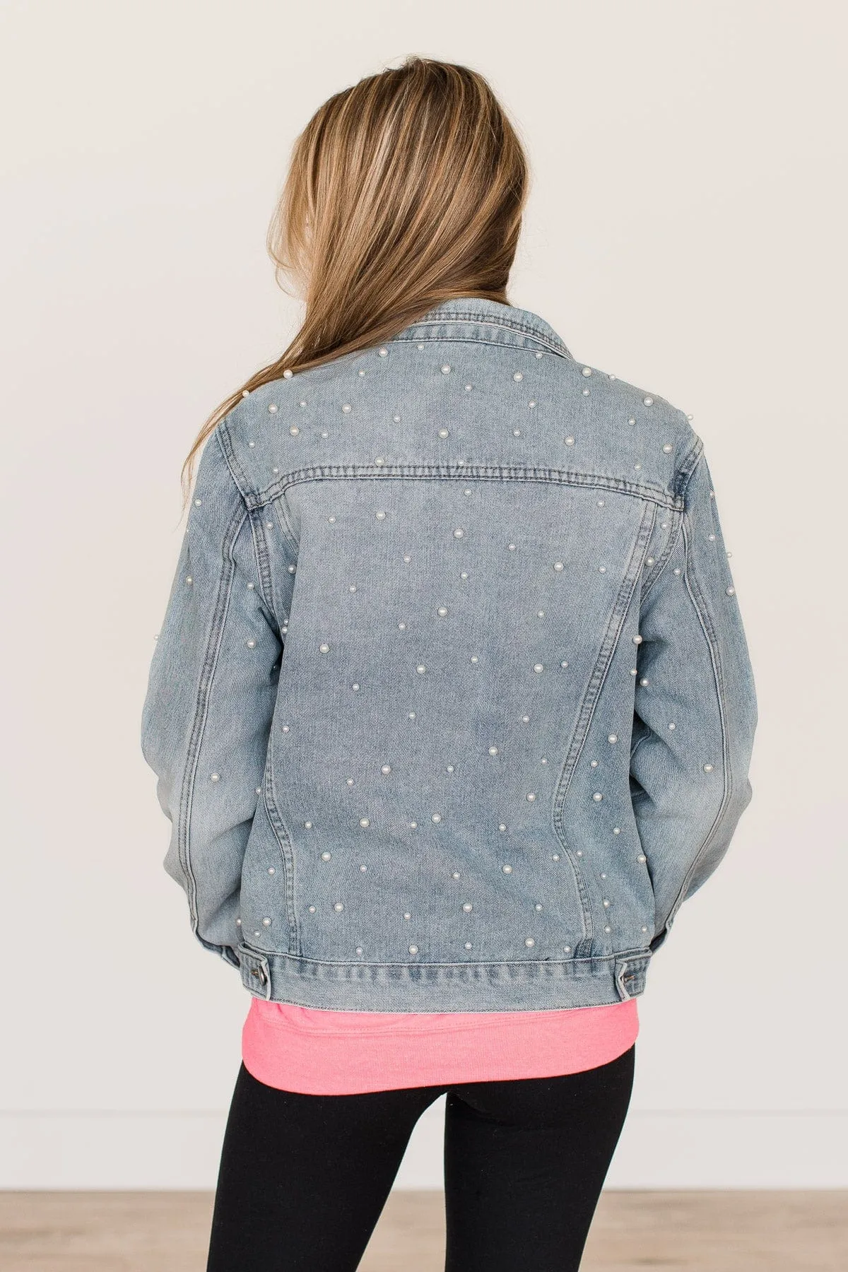 Risk Taker Embellished Jean Jacket- Denim