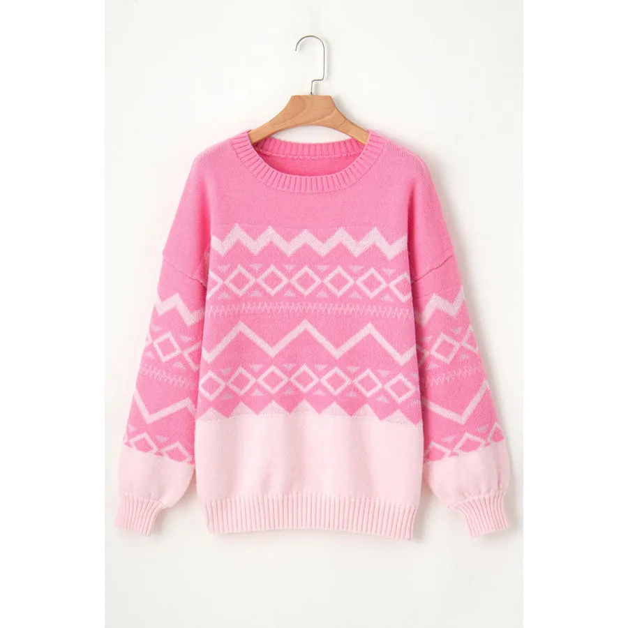 Round Neck Long Sleeve Sweater