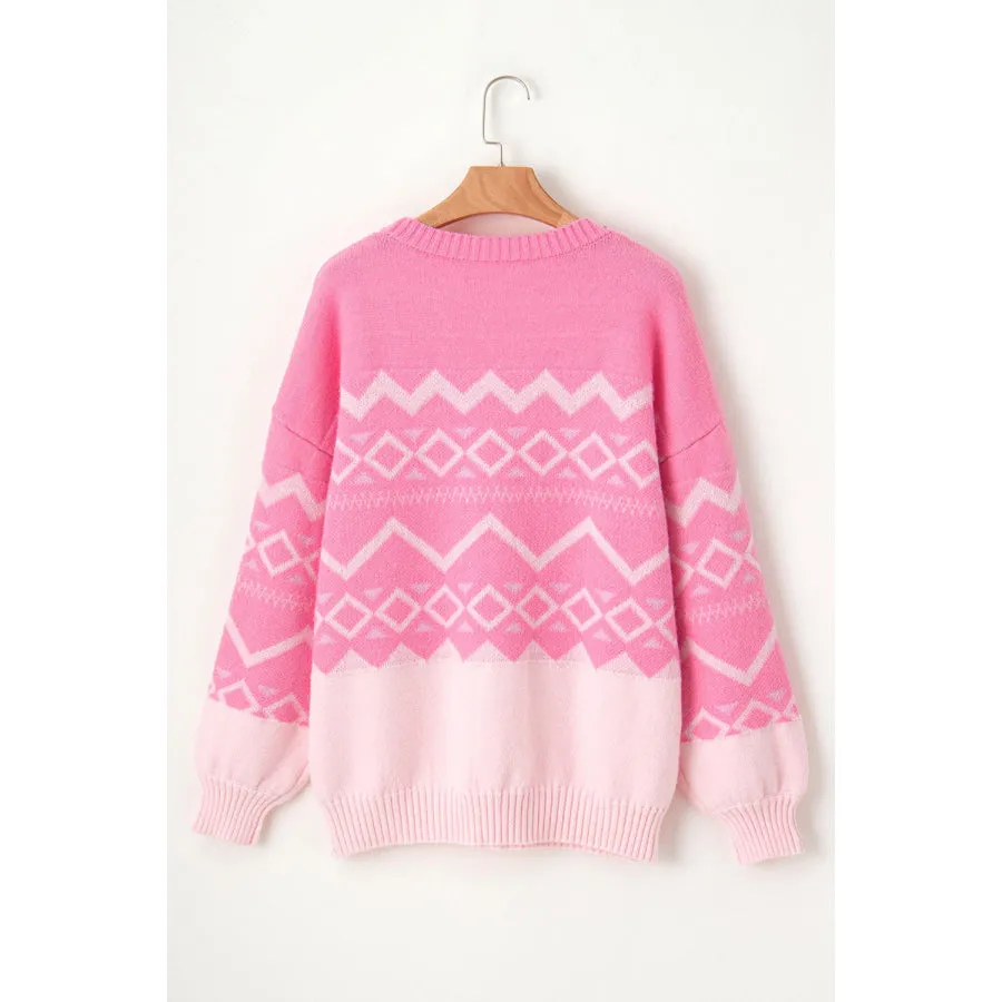 Round Neck Long Sleeve Sweater